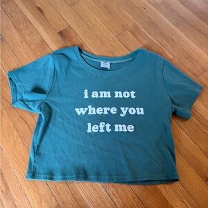 Boys lie Teal T-Shirt with Slogan